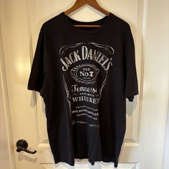 Jack Daniel’s Whiskey T-Shirt Men’s 3X Black Graphic Tee Old No. 7 Logo - Picture 1 of 3